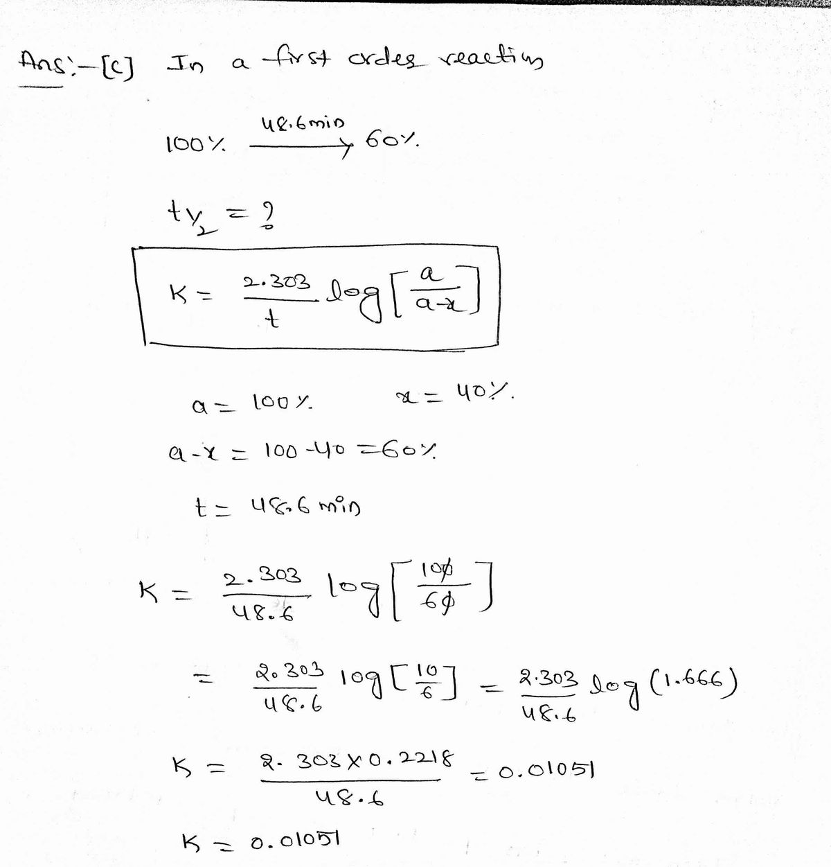 Chemistry homework question answer, step 1, image 1